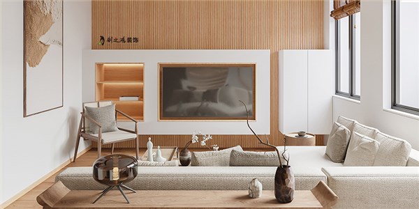 金地艺墅家119㎡日式风格上叠别墅装修案例